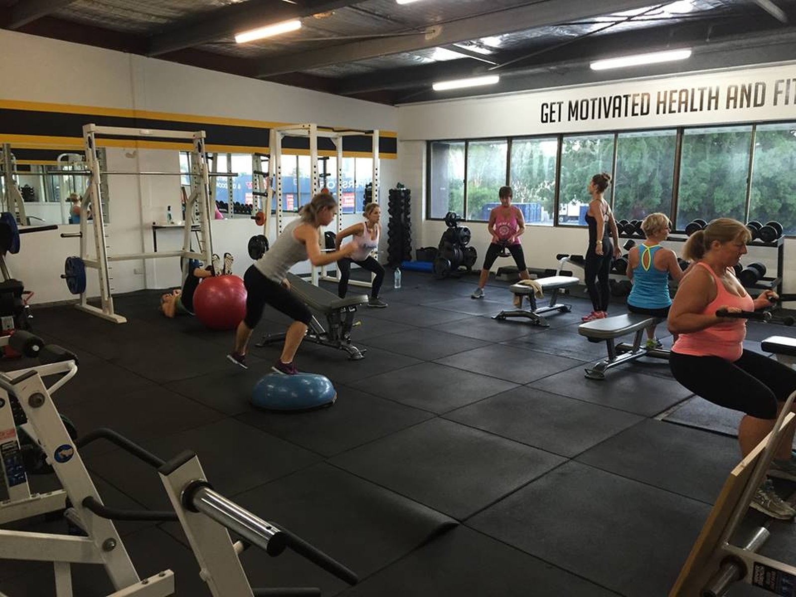Modern fitness studio interior